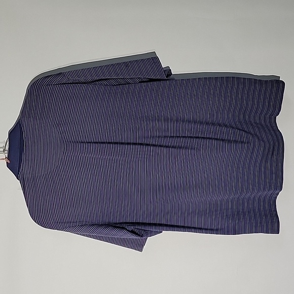 Pebble Beach Men's Golf Polo, Blue Striped Shirt, Size Large - Picture 2 of 6